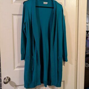 Large - Cielo - Teal Cardigan